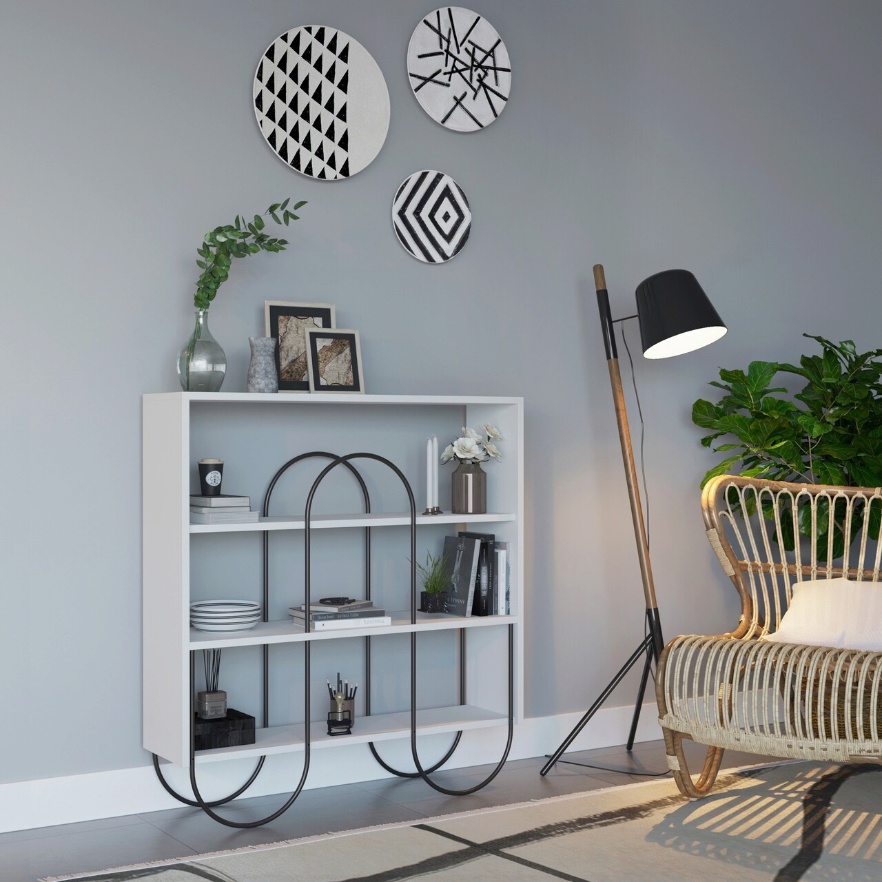 Consola, Hanah Home, Norfolk Console, Alb - imagine 4